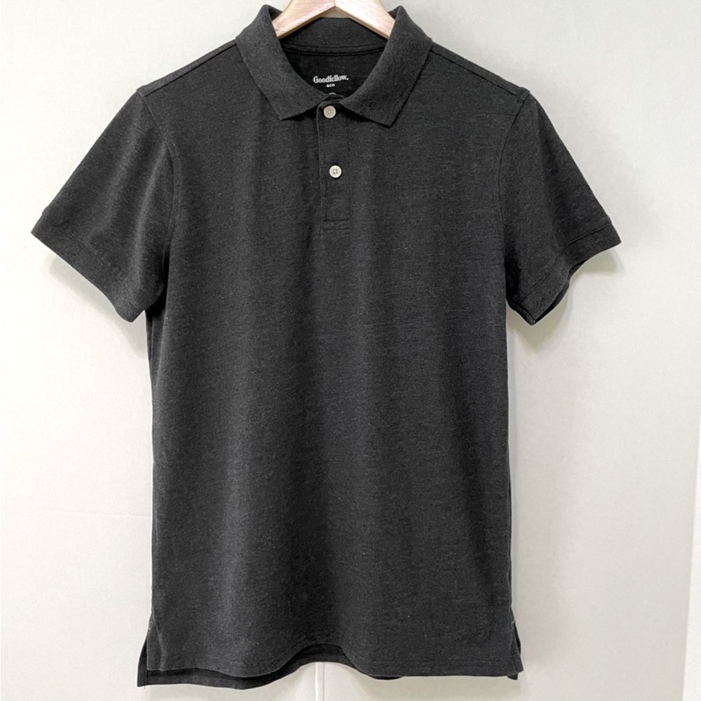 Goodfellow & Co Loring Polo Slim Fit Size Medium Heather Gray